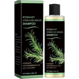Shampoo capilar de alecrim contendo queratina hidrolisada, adequado para cabelos ralos e queda de cabelo, sem sulfato, a