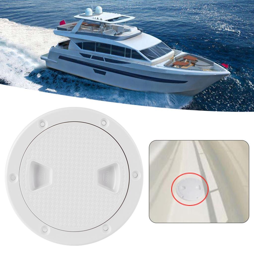 Carworld-BR Marine ABS Rounded Deck Cover Inspeção Hatch Yacht RV Boat Acessórios Branco 4 polegadas 6 polegadas 8
