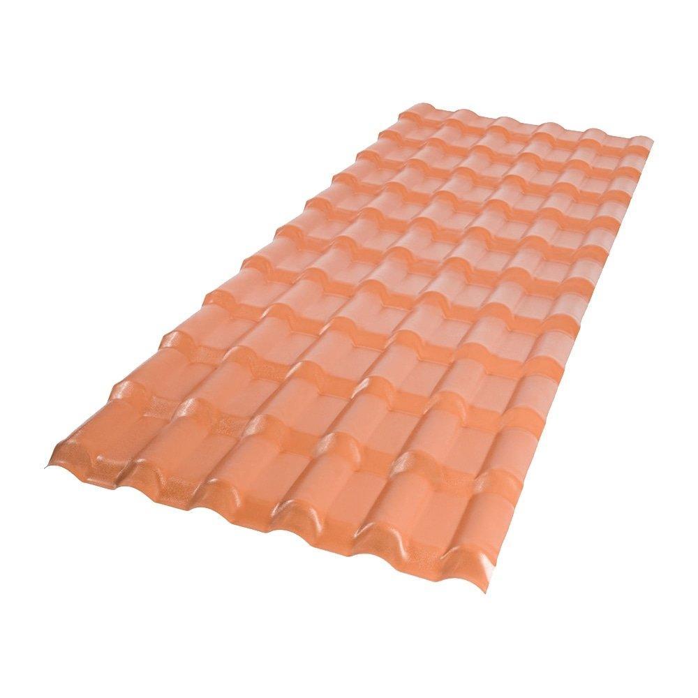 Imagem Telha PVC Plan Afort Terracota 2,42 x 0,88m 6 Ondas