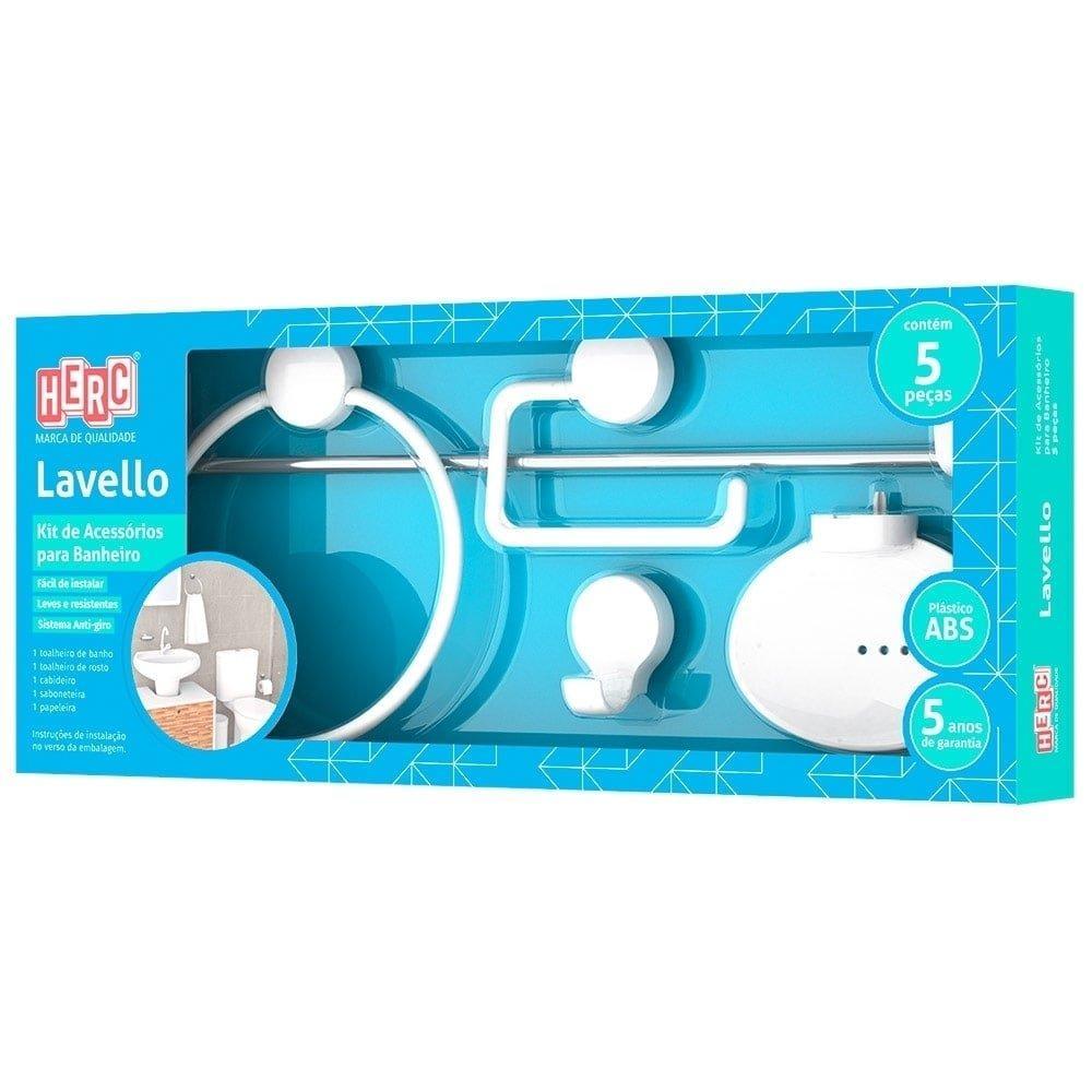Kit para Banheiro Herc Lavello 4090 5 Peças Branco