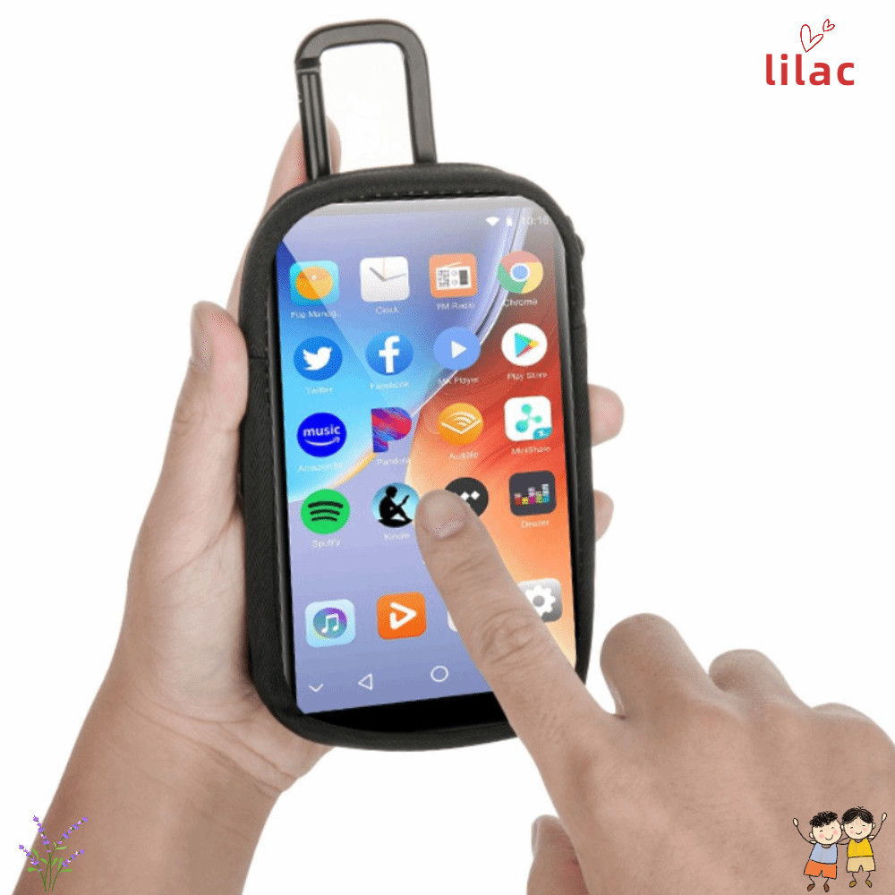Bolsa De Transporte Para Reprodutor LILAC , Armazenamento Preta TPU MP3 MP4 , Dispositivo De Áudio Resistente A Choques