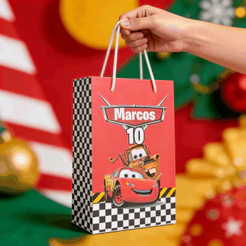 Sacolas Personalizadas para festas TEMA CARROS - Pegue e monte