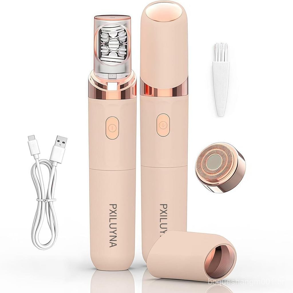 Epilador Facial Feminino Pro 3.0 Pluxyepil 2 em 1 para Remoção Suave de Pelos Grossos e Finos, Depiladora Elétrica Recar