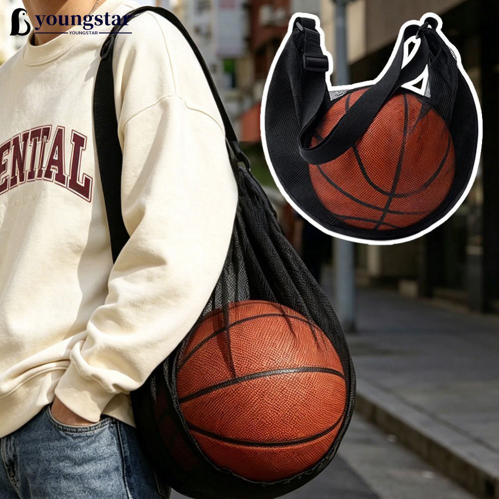 YOUNGSTAR Zíper Crossbody Basquete Mochila Grande Capacidade Saco De Armazenamento Bola Oxford Tecido Esportes Organizad
