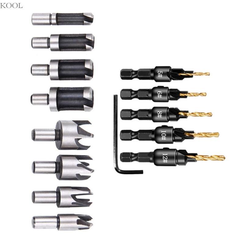 KOOL Conjunto De Brocas De Haste Hexagonal Multiuso , Parafuso Escareado , Perfuração , Acessórios Trabalho