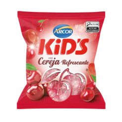 Bala Dura Kids Cereja Refrescante Arcor 400g