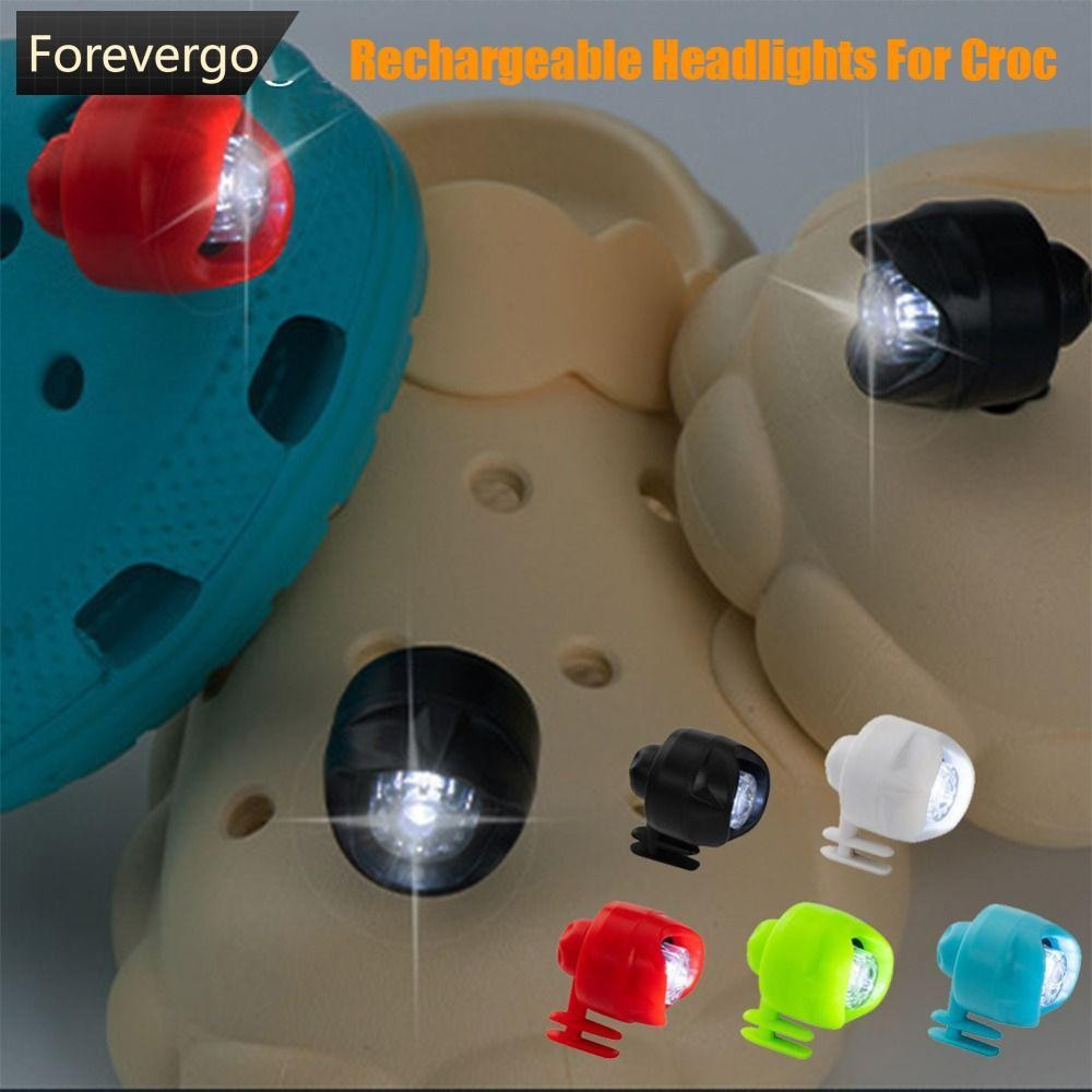 FOREVERGO Faróis Para Croc 3 Tipos De Luzes Footlight Caminhadas Acampamento Aviso Esportes Ao Ar Livre Acessórios Ilumi