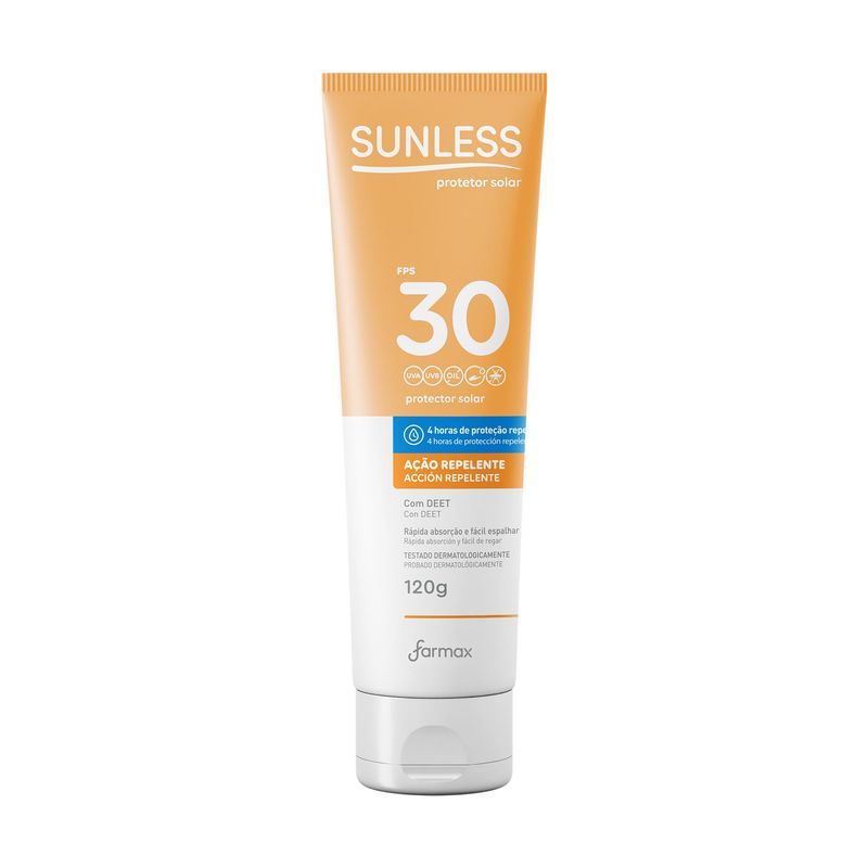 Protetor Solar Sunless Com Repelente Fps30 120g