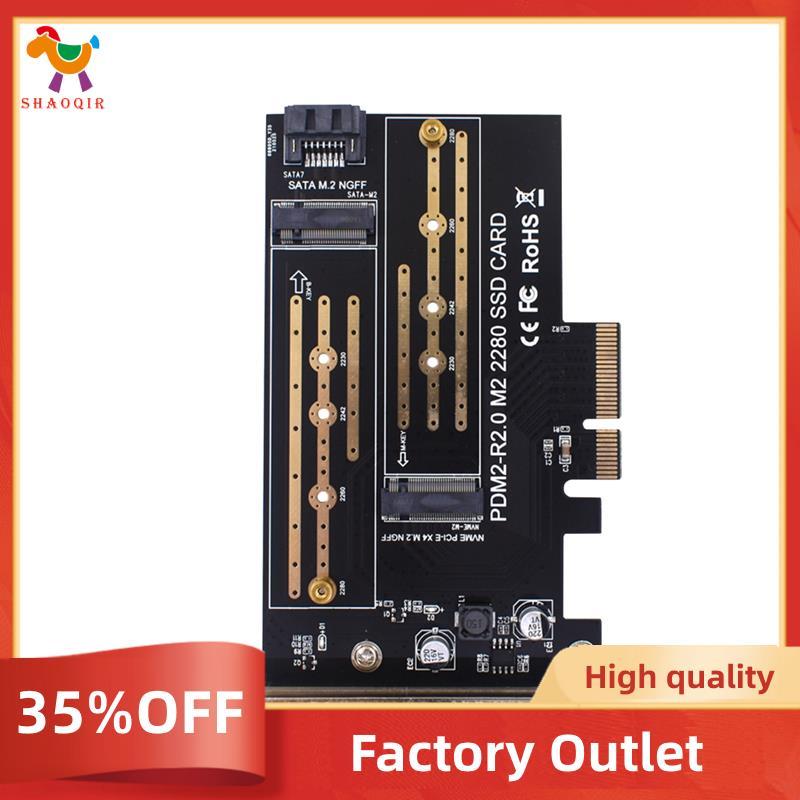 1 Peça Dupla M . 2 NVME Para Pcie 4X M2 SSD Adaptador B/Chave Suporte PCI Express 3.0 2230-2280 Discos Rígidos