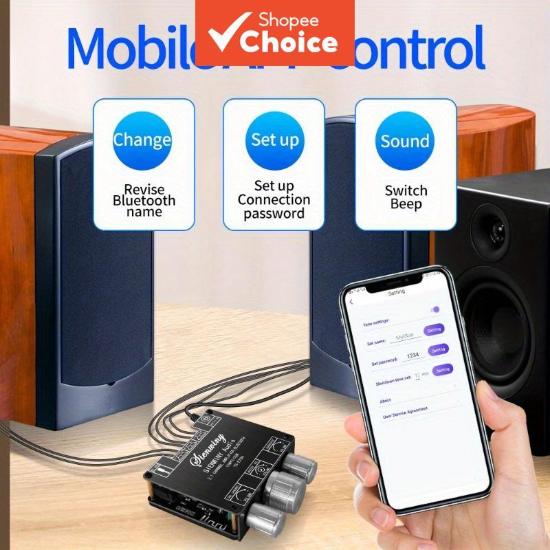 Módulo Amplificador de Áudio para Canal Hi-Lo Modulação 2.1 Subwoofer Amp para Home Theater Pro HiFi Elite