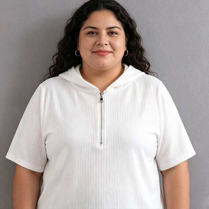 [Roupas femininas plus size] Camiseta solta Casual de manga curta 150kg pode usar roupas femininas de verão plus size Ve