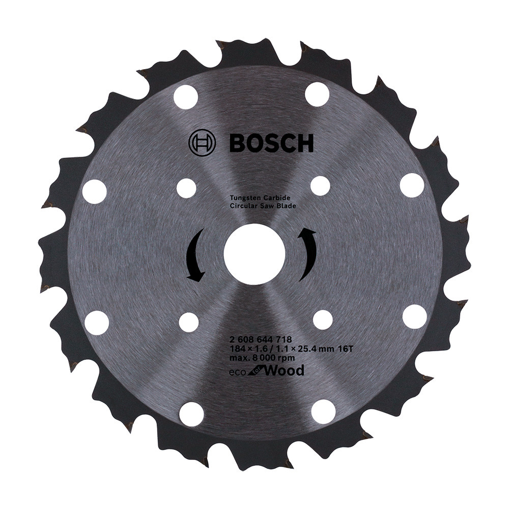 Lâmina de Serra Circular 7.1/4 (184mm) com 16 Dentes para Madeira Bosch Eco Coolteq