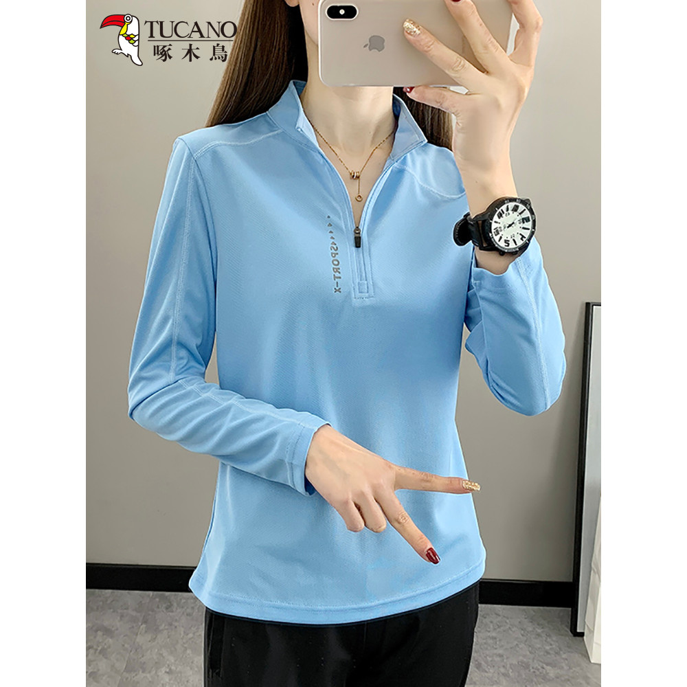 Pica-pau novo estilo roupas de secagem rápida feminino elástico respirável correndo esportes Fitness topo esportes lazer