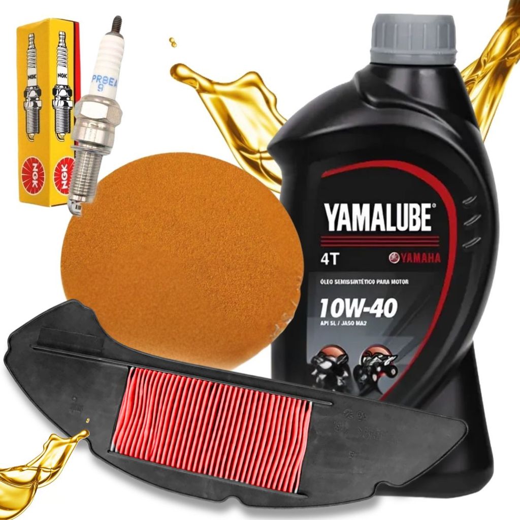Kit Revisão Nmax 160 2021-2025 Yamalube 10w40 Filtro Ar Cvt + Vela Ngk