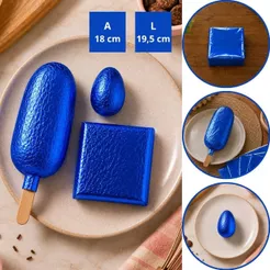 100~500 FOLHAS PAPEL CHUMBO AZUL 18X19,5 CM P/ BOLO GELADO CHOCO