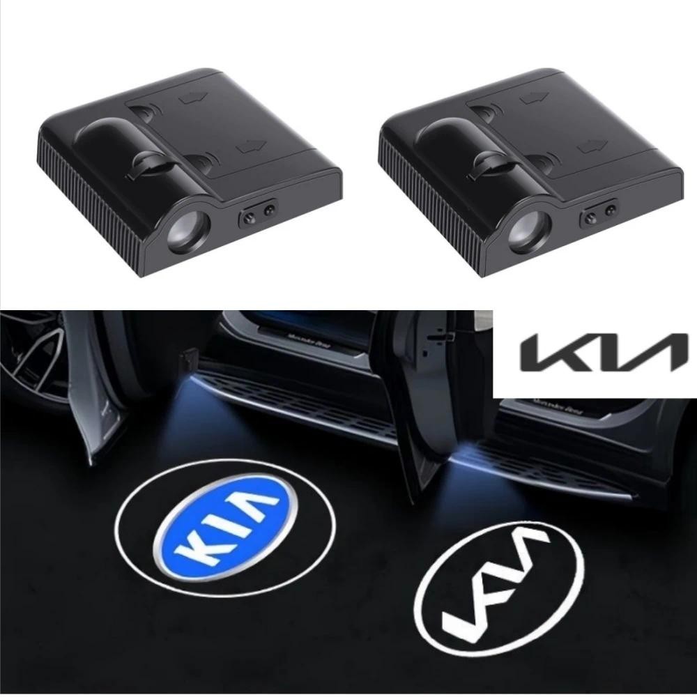 2 Pçs Led Luzes De Boas-Vindas Da Porta Do Carro Laser Projetor Decoração Lâmpada Para GT Linha Kia Ceed Forte RIO STING