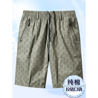 Pai roupas de verão puro algodão calças de cinco pontos homens de meia-idade Casual solto Shorts de meia-idade idosos Gr