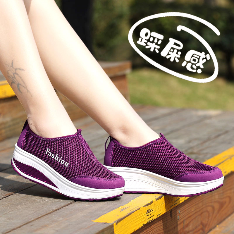 2026 primavera verão senhoras sapatos de rede sapatos de balanço feminino esportes sapatos casuais respirável fe