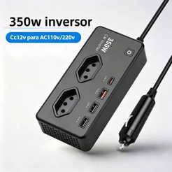 Isqueiro Inversor De Carro Portátil 350W DC Para AC 12V A 110V Montado Automaticamente