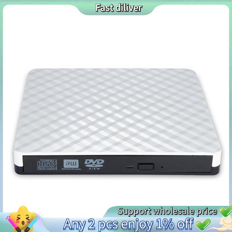 PC Portátil Externo USB 3.0 DVD RW CD Escritor Unidade Óptica Queimador Leitor Bandeja