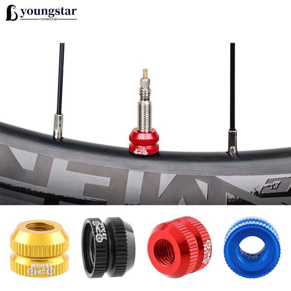 YOUNGSTAR 1 Par Mountain Bike Liga De Alumínio Bocal Ar Real Porca Lisa Tubo Interno Válvula Bico Acessórios Modificação