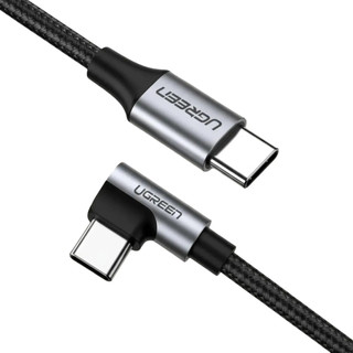 Cabo Usb C Angular 90 Graus Ugreen Carregamento Turbo 60w 1m
