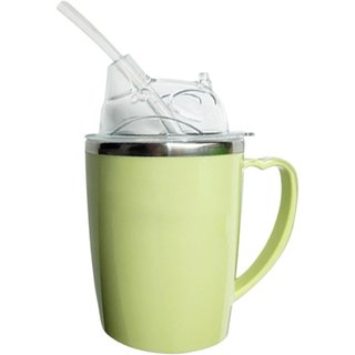 Copo com canudo para adultos, copo com canudo para idosos, copo à prova de vazamentos de 11,8 oz, copo seguro para beber