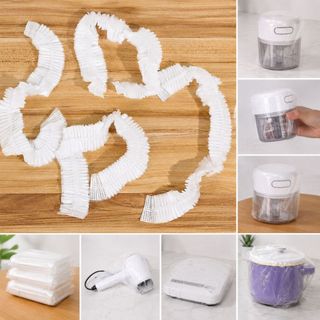 Kit 10 Capas Elásticas Multiuso para Alimentos Pratos Potes Eletrodomésticos Proteção Contra Poeira