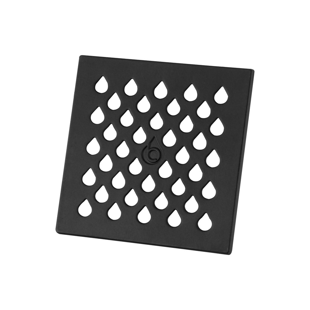Ralo Quadrado Gota 10x10cm em Metal Preto