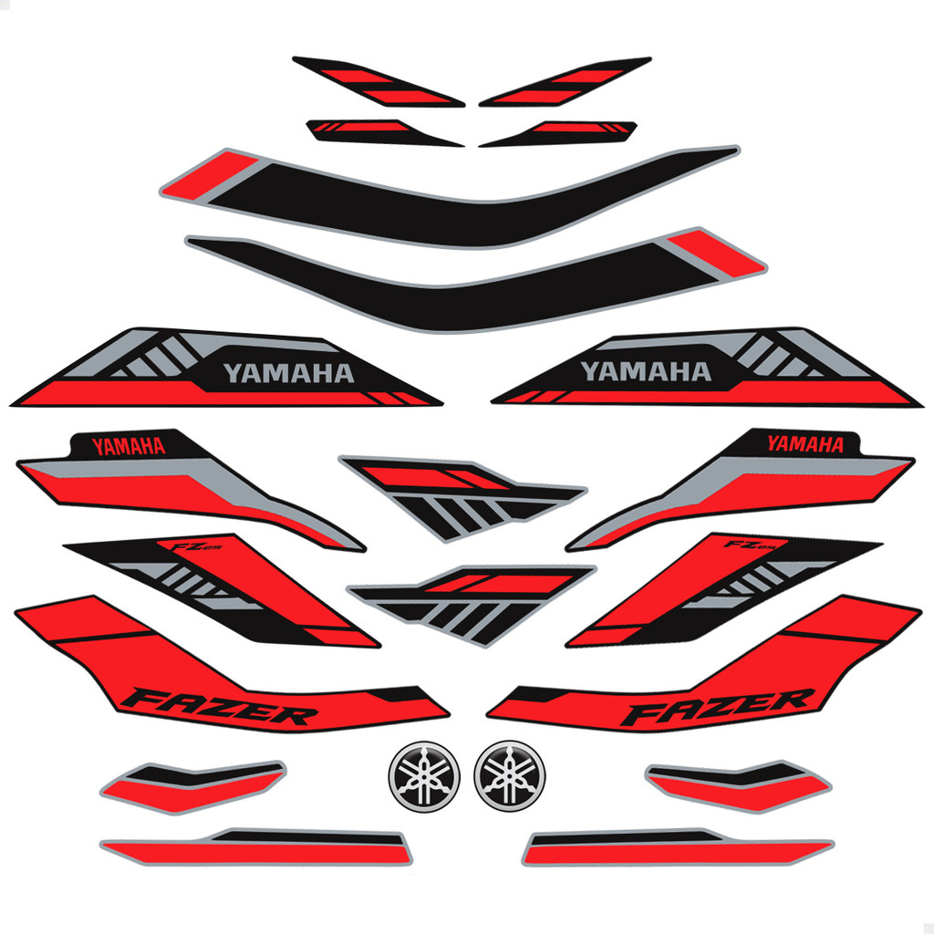 Adesivo Para Yamaha Fazer 250 FZ25 24/25 Moto Preta Vermelha