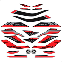 Adesivo Para Yamaha Fazer 250 FZ25 24/25 Moto Preta Vermelha