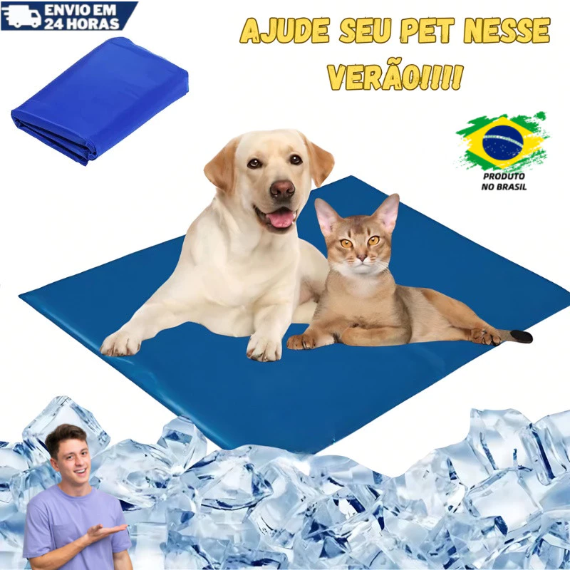 Tapete Gelado Refrescante Para Pet Cachorro Gato Grande 30*40/40*50/50*65 Durável