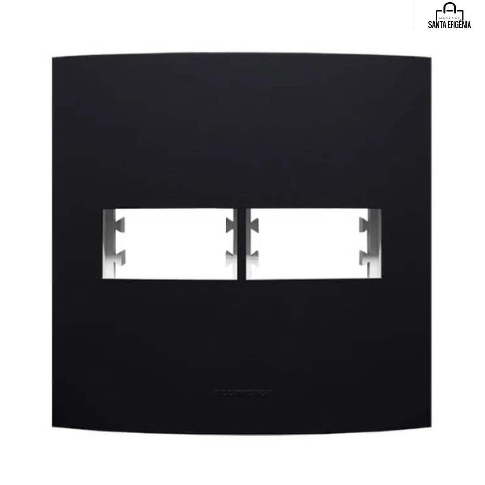 Placa 4x2 2 Módulo Preto Ébano Inova Pro Class Alumbra 85731