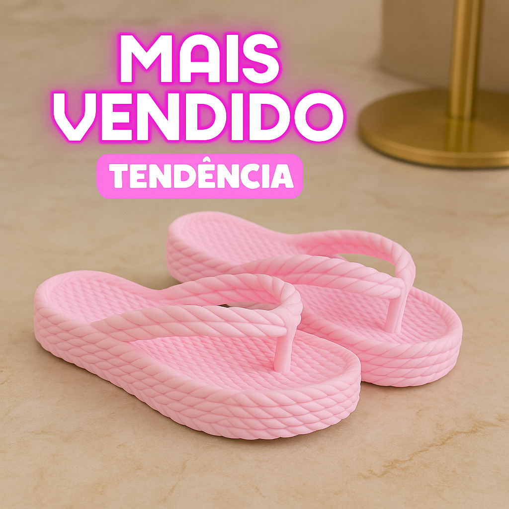 Chinelo Nuvem Plataforma Feminino Trançado Visual Moderno