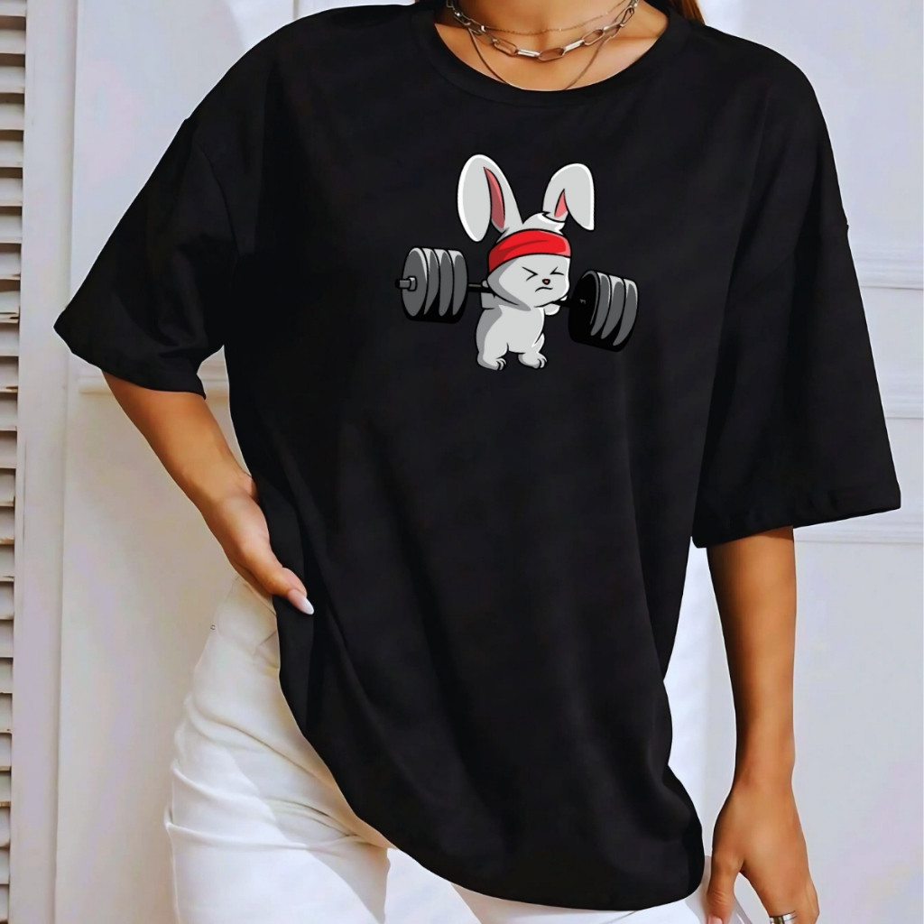 Camiseta Feminina Premium Gola Redonda Manga Curta, Academia Caminhada Blusinha Básica, Oversized 100% Algodão