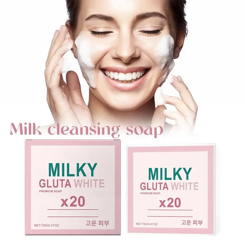MILKY Loção Natural Leite Clareamento Limpeza Sabão Hidratante Iluminar Cuidados Com A Pele Profunda Poros Esfoliante Co