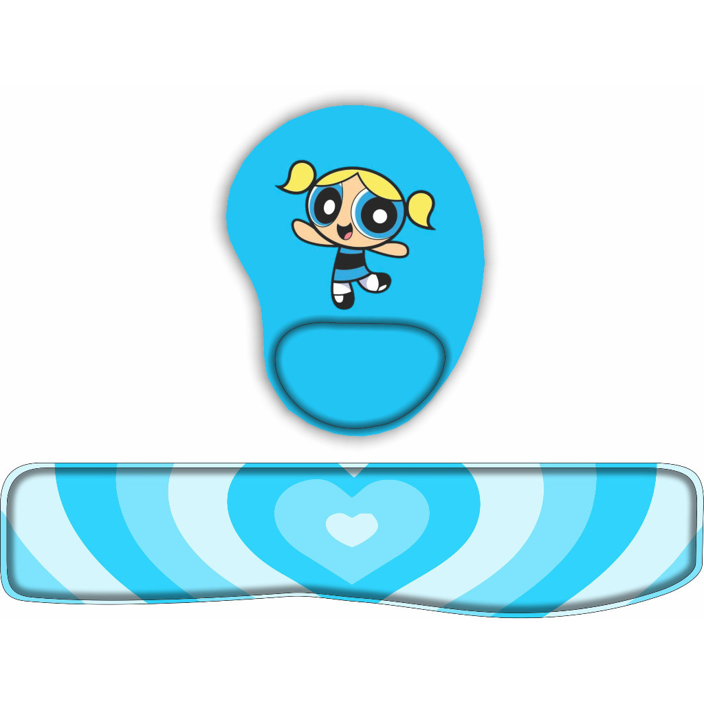 Kit Apoio de Teclado + Mouse Pad com Apoio Meninas Super Poderosas Docinho Lindinha Florzinha em Oferta na Shopee