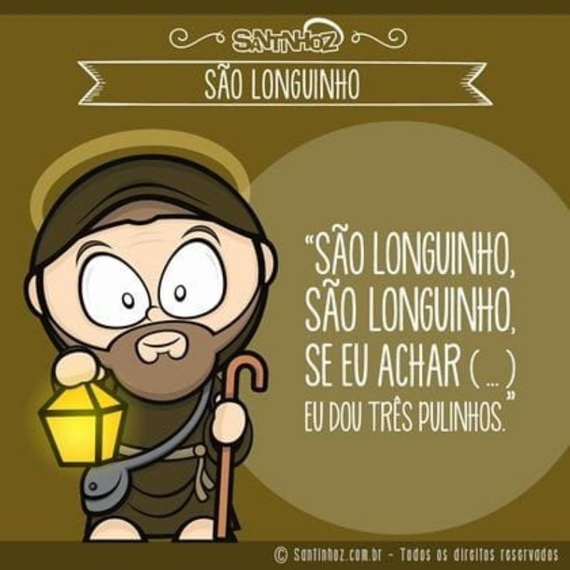 São Longuinho (Desenho Semi-Minimalista). Quadro Decorativo.