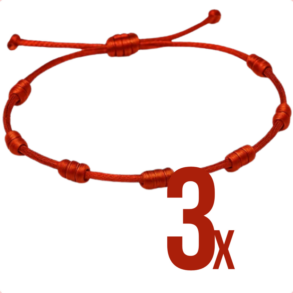 Pulseiras Vermelhas 7 Nós Proteção Contra Inveja Energia Fé Sorte Amor Paz Equilíbrio Espiritual femenina em Oferta na Shopee