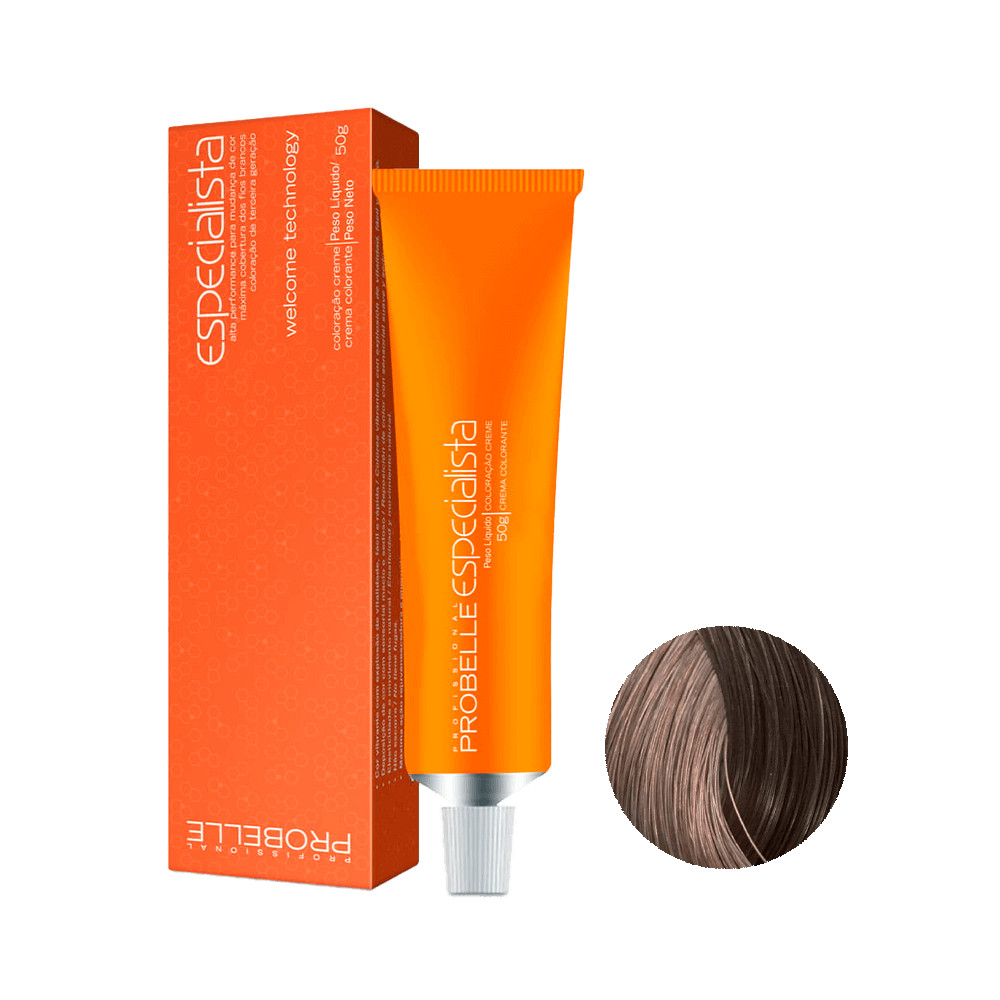 Detalhes do Coloração Probelle Especialista 7.1 Louro Médio Acizentado 50g