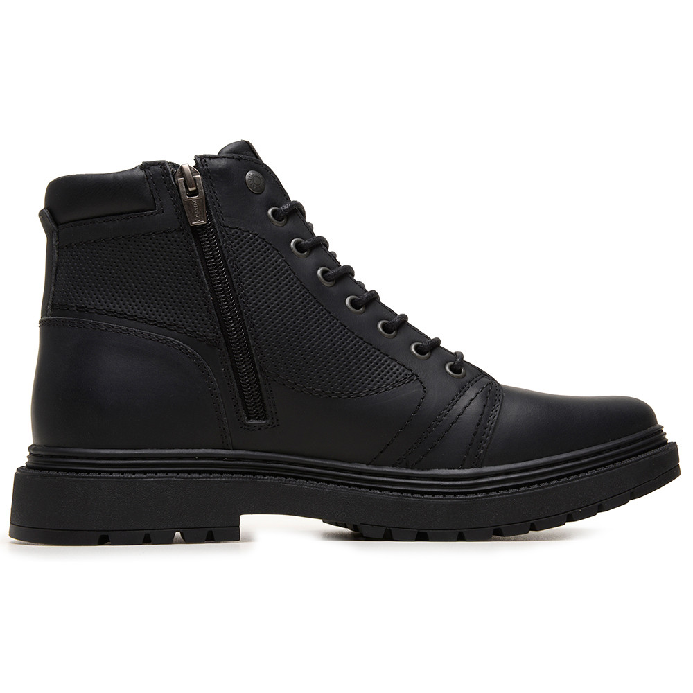 Detalhes do Bota Masculina Freeway Jack05 1932 Couro Preto