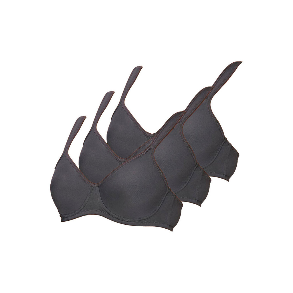 Kit com 3 Sutiã com Aro e sem Bojo W Triumph Shape 24814 Taça B