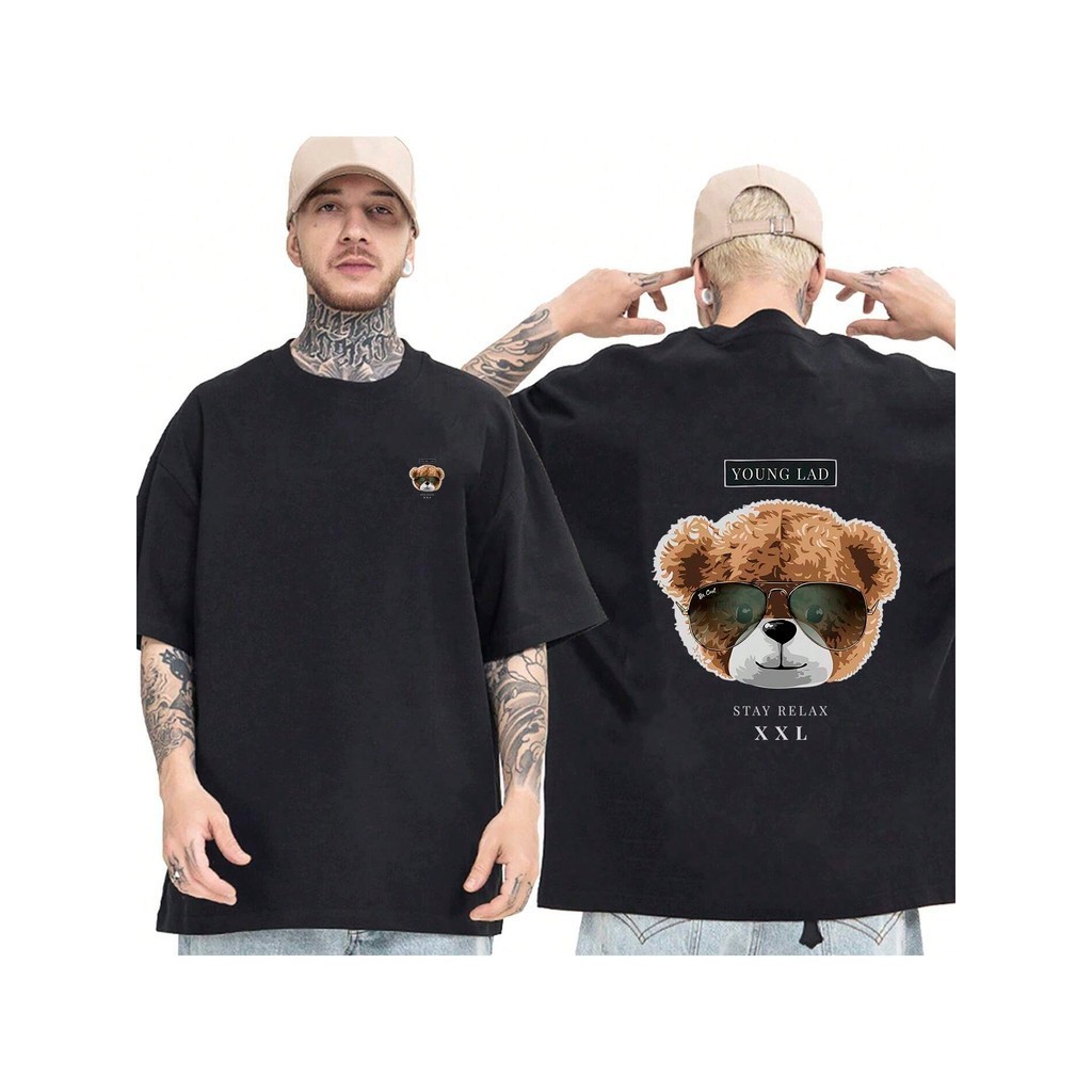 Camiseta OVERSIZED Preta StreetWear Gola em Ribanna Alta Plus Size Modelo: "XXL" ! !