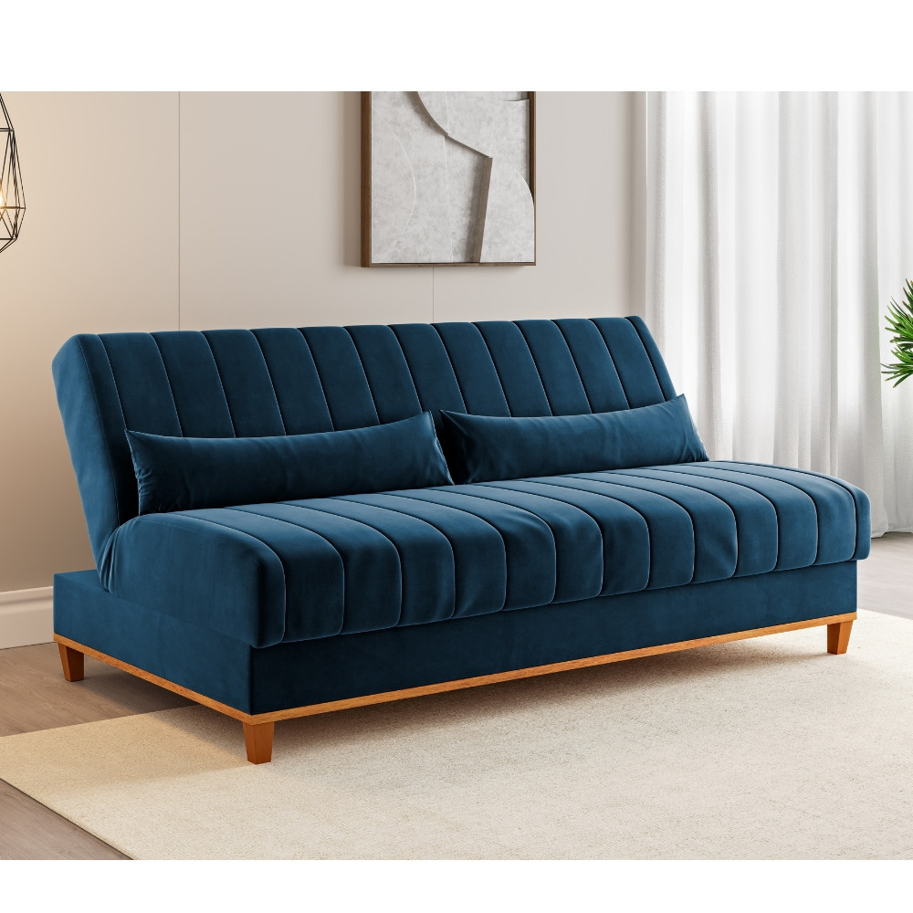 Sofá Cama 180cm Veludo Santorini Viero em Oferta na Shopee