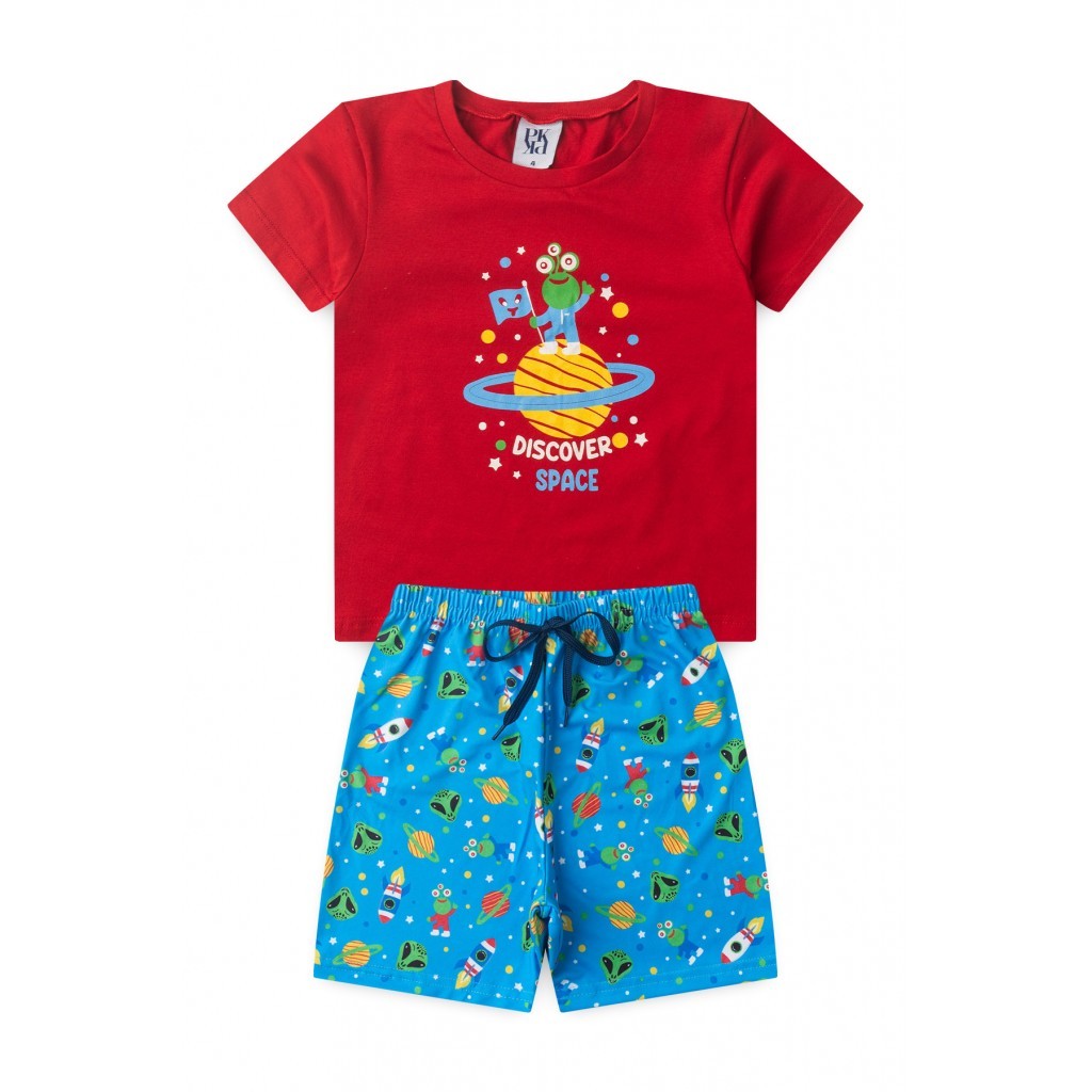 Pijama Infantil Masculino Descobrindo O Espaço