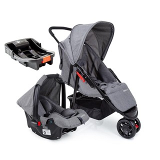 Carrinho de Bebê Com Bebê Conforto e Base Travel System Trio Toffy Cosco Kids Cinza em Oferta na Shopee