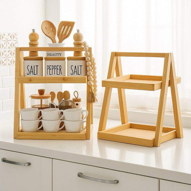 Estante Multiuso Bandeja Cozinha Banheiro Sala Quarto Pinus Maciço