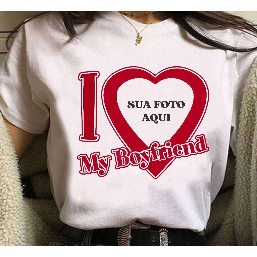 Imperdível Camisa  I My Girlfriend Love I Love My Boyfriend  Unissex Premium alta qualidade