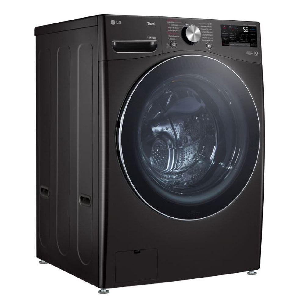 Lava e Seca LG Smart 18kg Black Inox com Inteligência Artificial AIDD™ WD18BV2S6B 127V — imagem 2 de 2