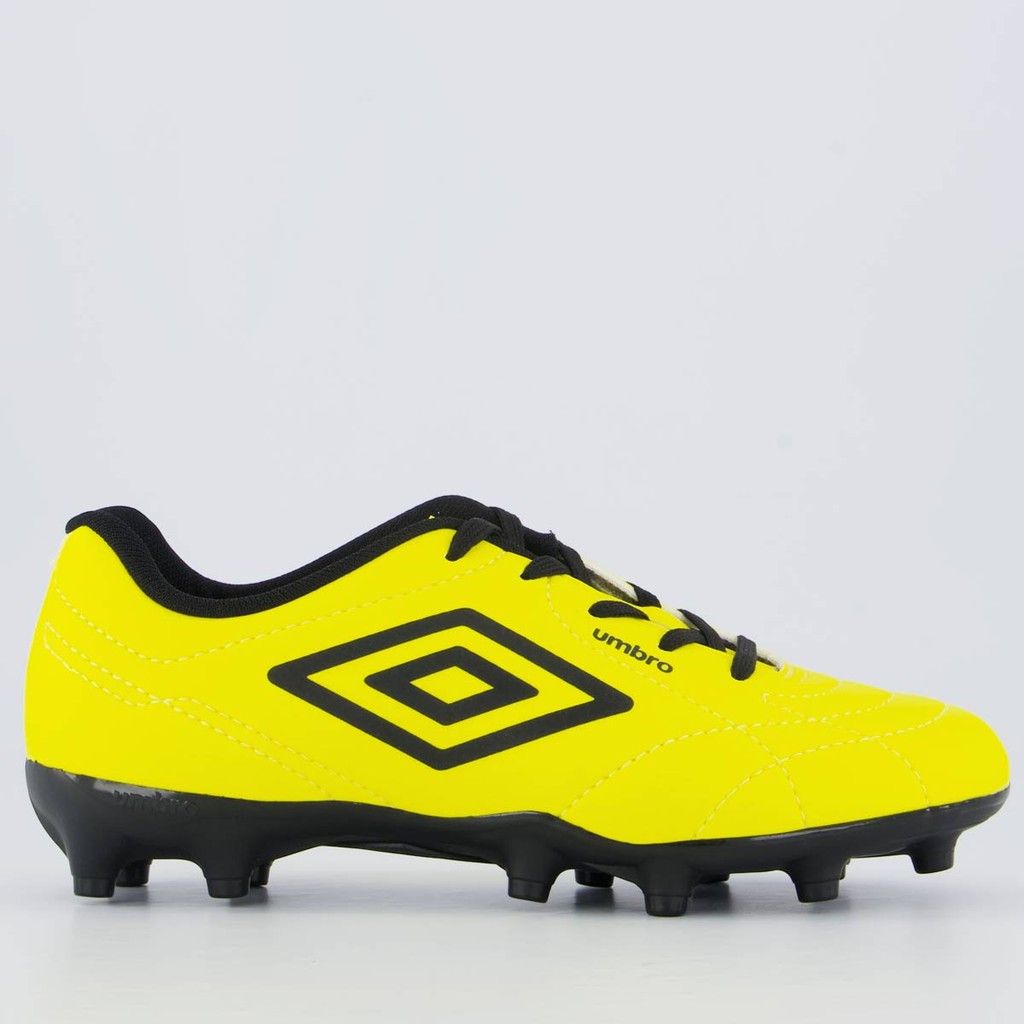 Chuteira Umbro Class Footballer Campo Juvenil Amarelo em Oferta na Shopee